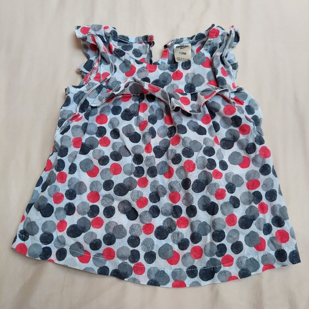 Flowy ruffle sleeve OshKosh B'gosh tank top 12M